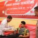 Polres Dompu Gelar Donor Darah Peringati HUT Humas Polri ke 74