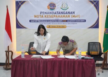 Wujudkan Wilayah Bebas Korupsi, BPN Dompu Teken Kerjasama dengan Kejari