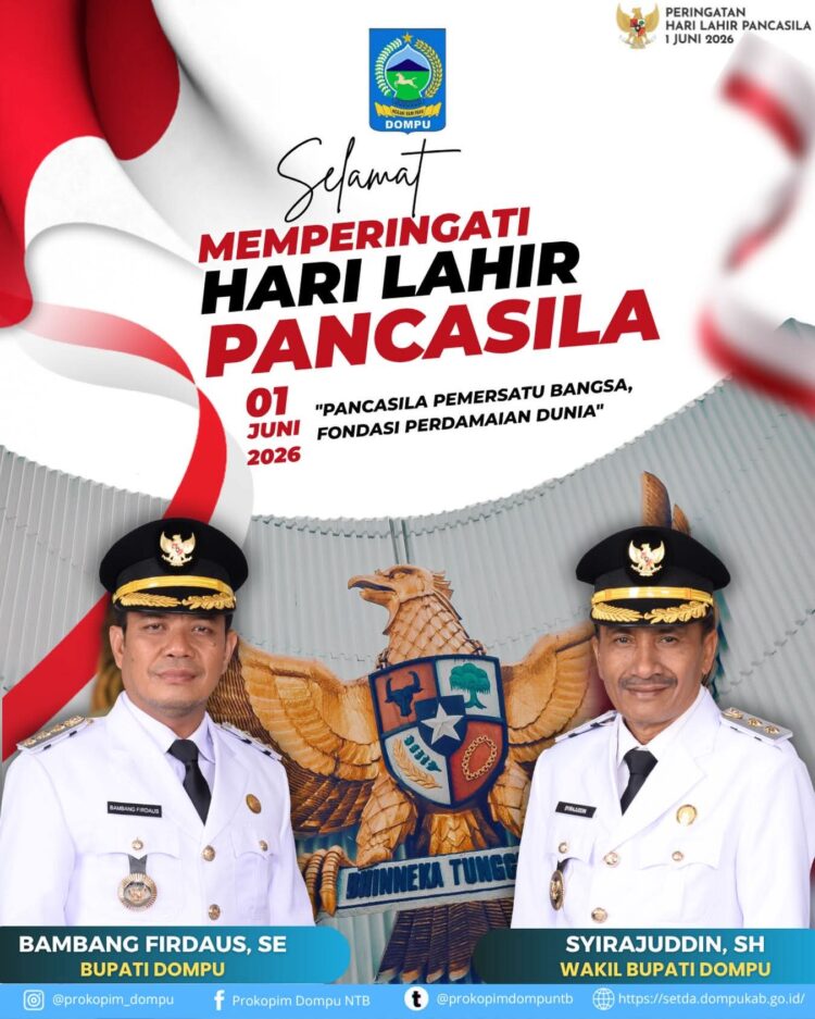 Bagian Umum Sekretariat Daerah (Setda) Dompu Mengucapakan Selamat Memperingati Hari Lahir Pancasila